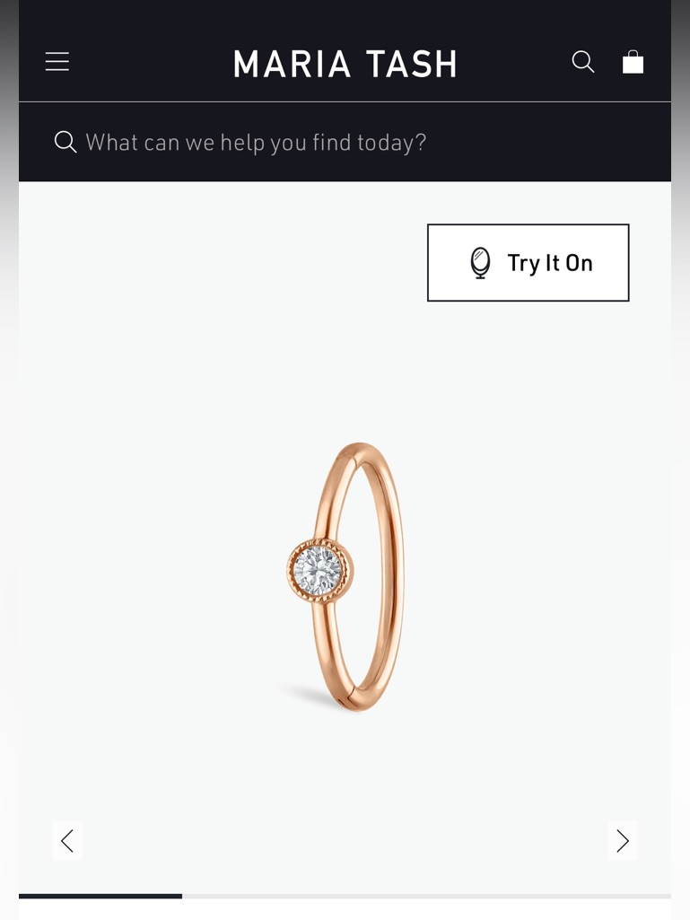 Scalloped Diamond Hoop Earring Rose